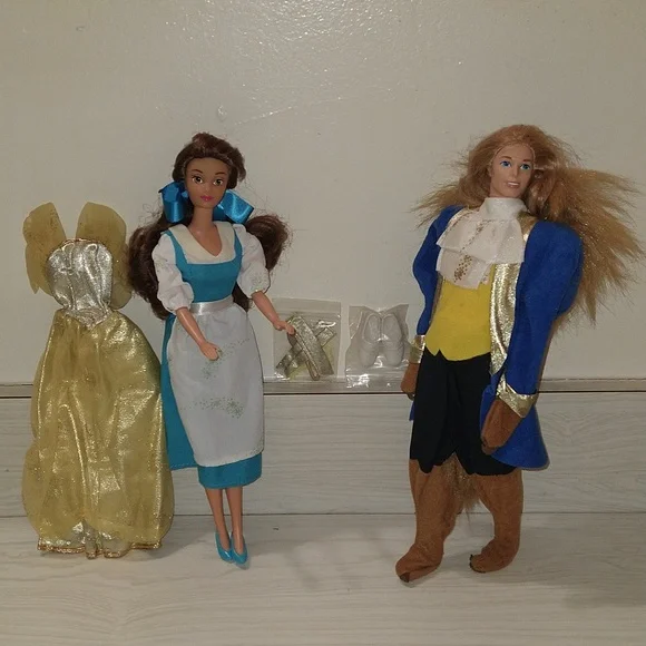Mattel Toys Vintage 991 Beauty The Beast Doll Set Poshmark